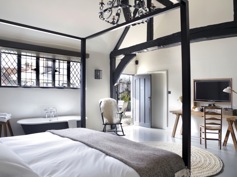 Comfortable bedroom at The Crown Inn